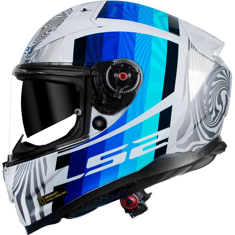Capacete Original LS2 FF811 Vector 2 Freedom Branco Prata