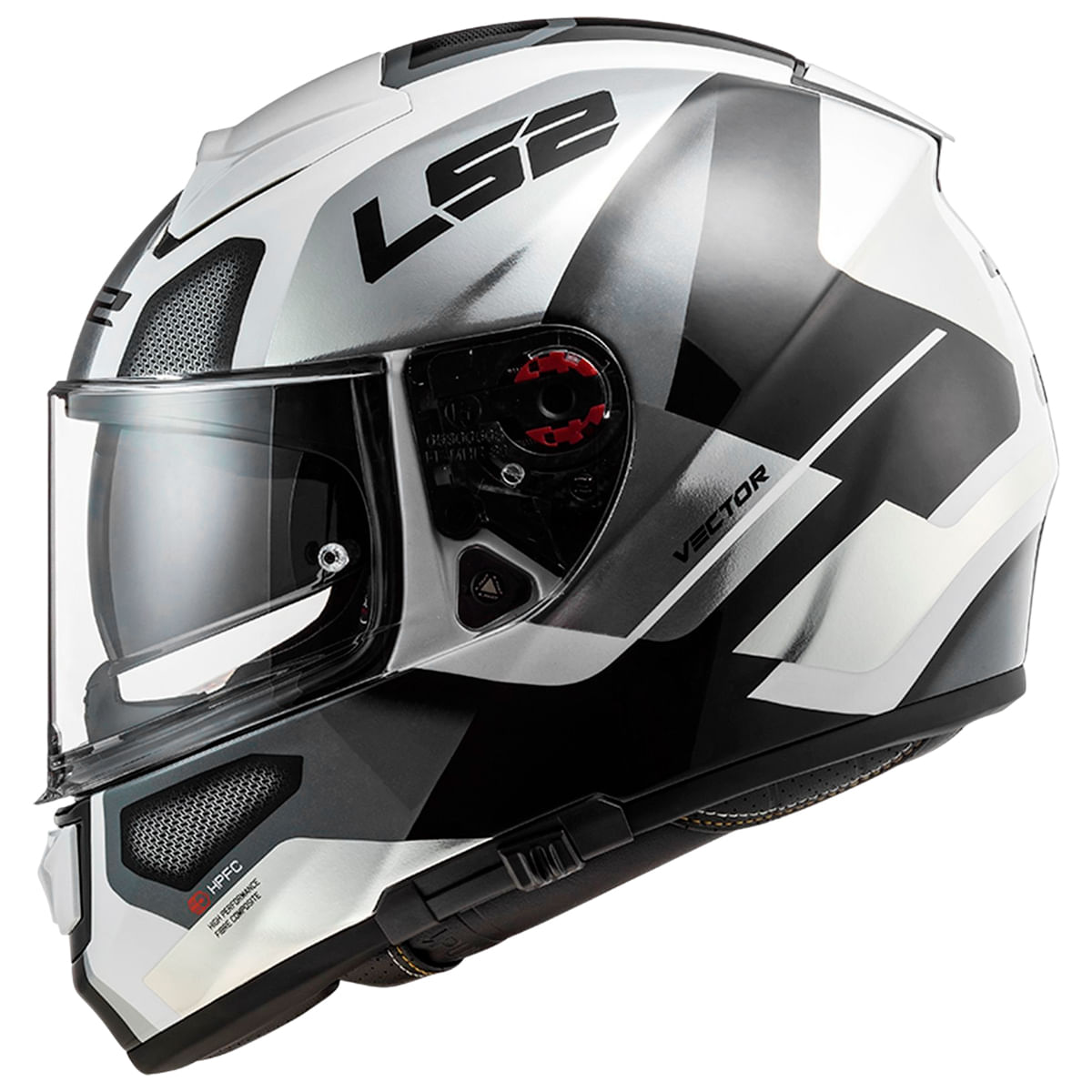 Capacete Original LS2 FF397 Vector Automat Branco Titanium