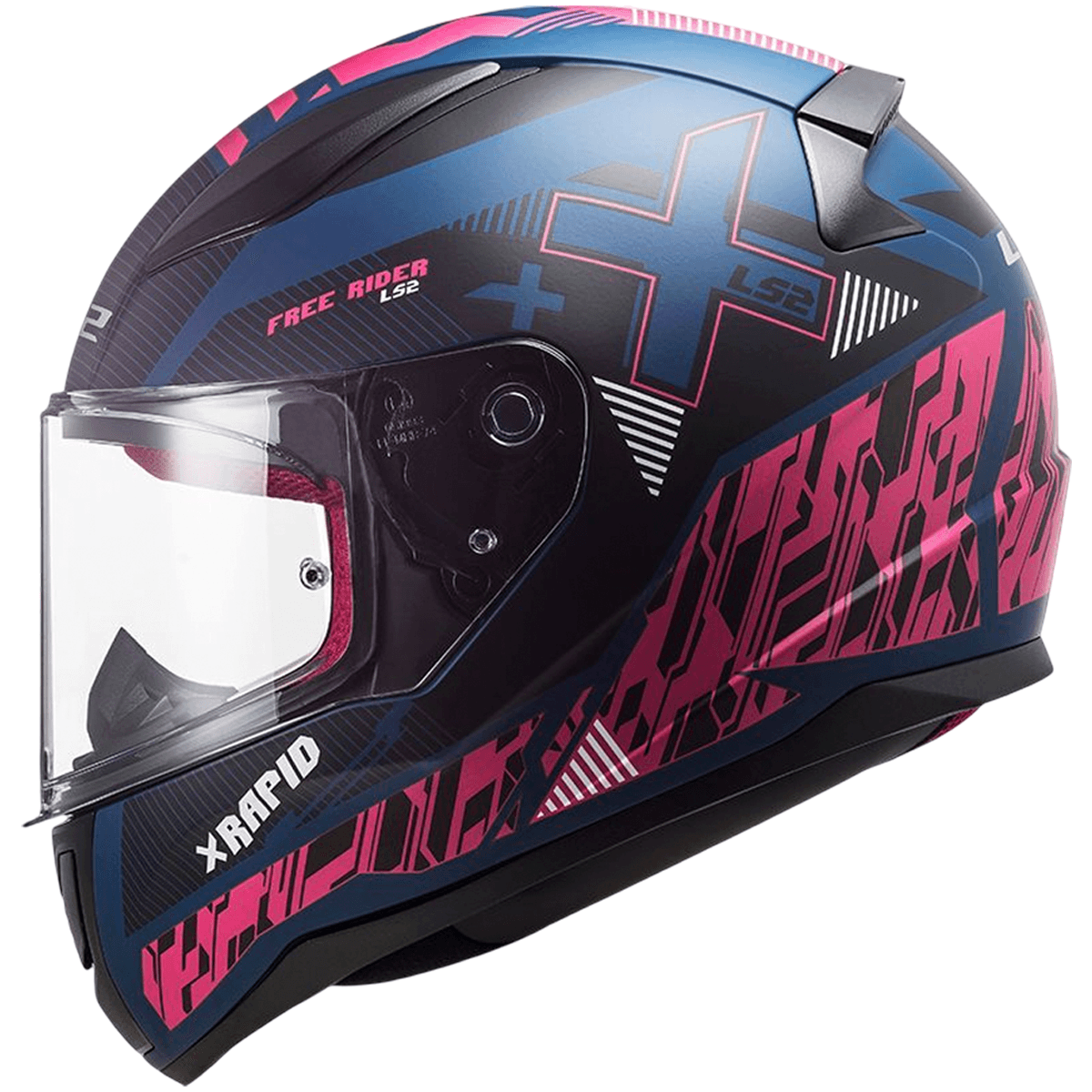 Capacete Original LS2 FF353 Rapid Xtreet Azul Roxo