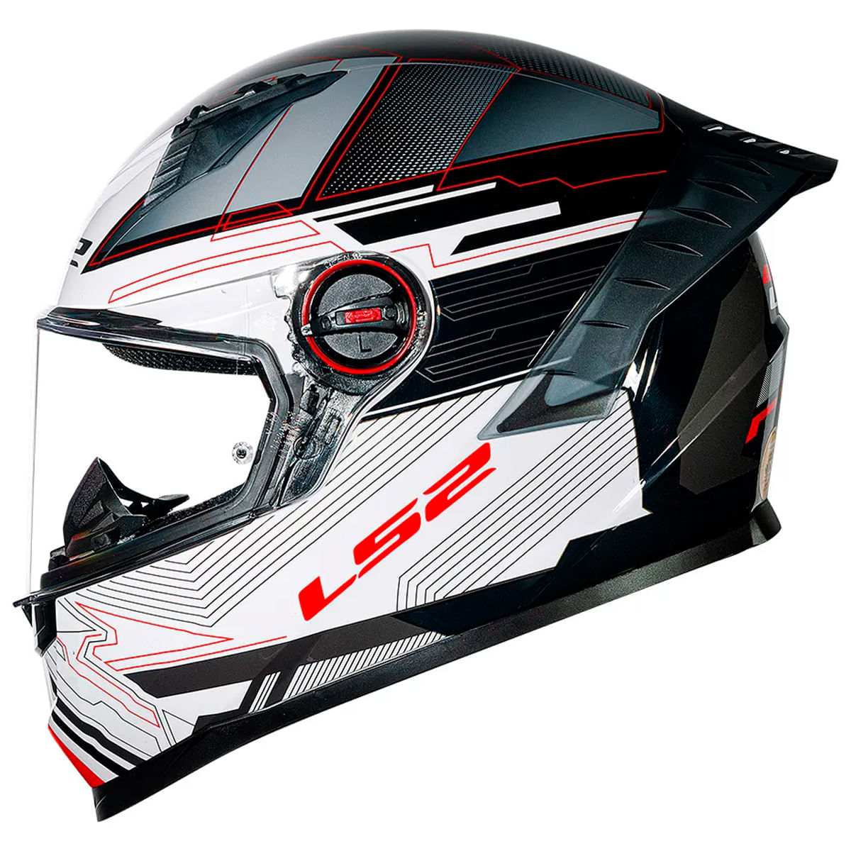 Capacete LS2 FF358 Pro Digital Preto Branco