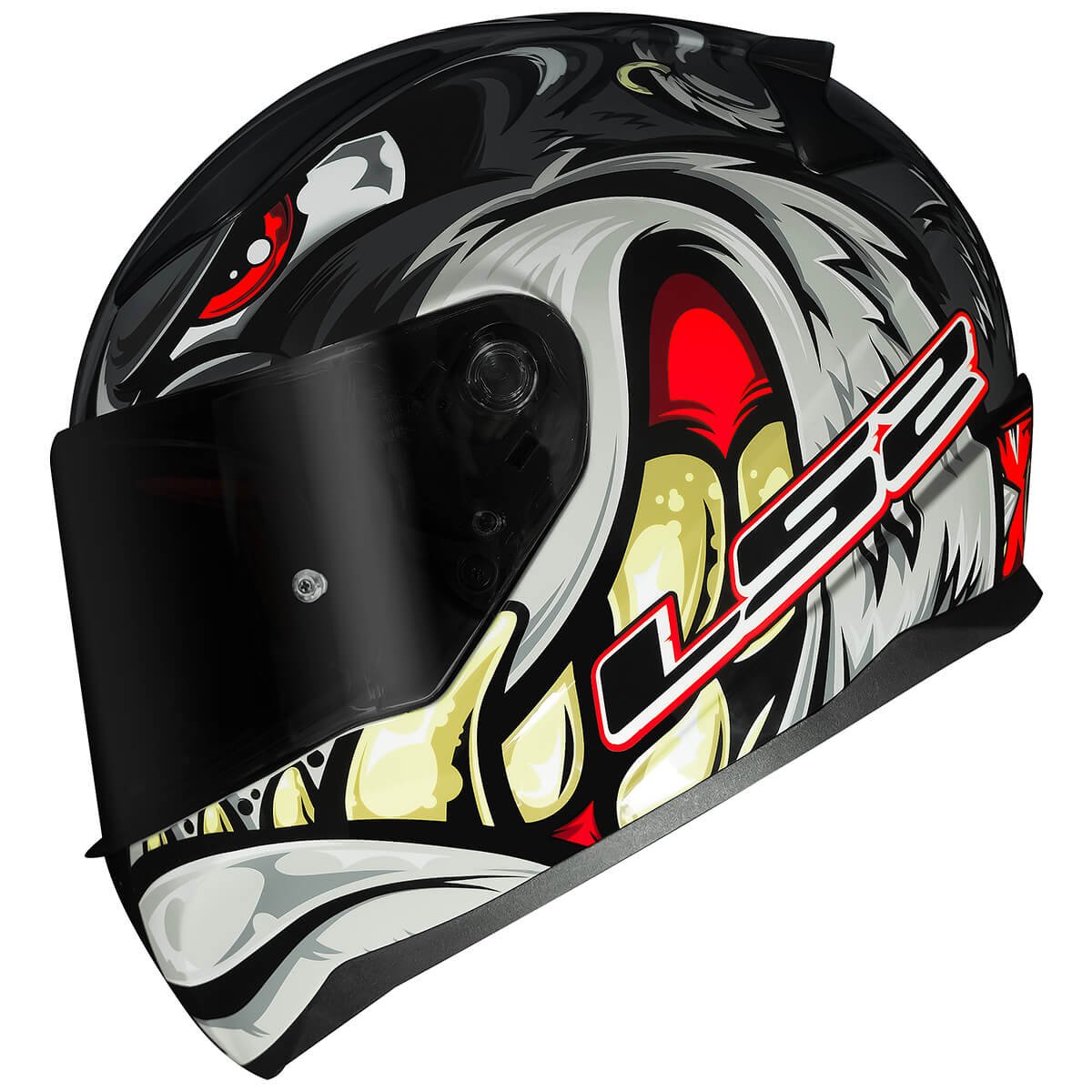 Capacete Original LS2 FF353 Rapid Spox Cinza Vermelho