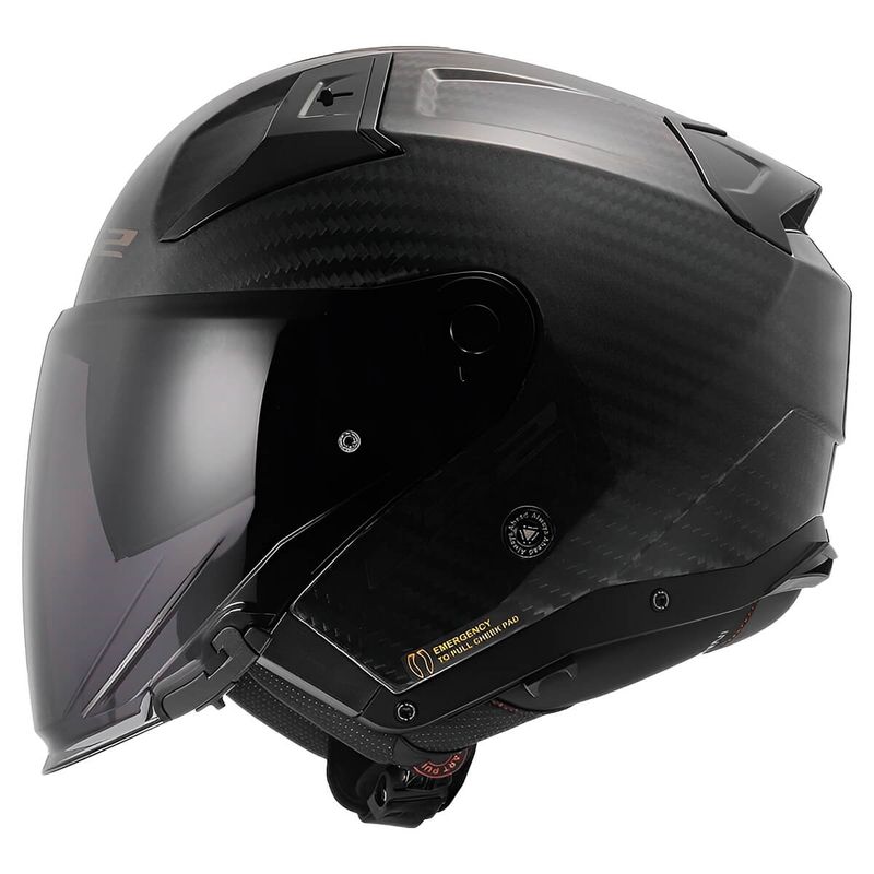 Capacete Original LS2 OF603 Infinity 2 C Solid Carbon Fosco