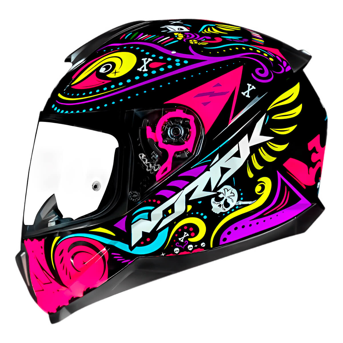 Capacete Original Norisk Razor Circus Preto Pink