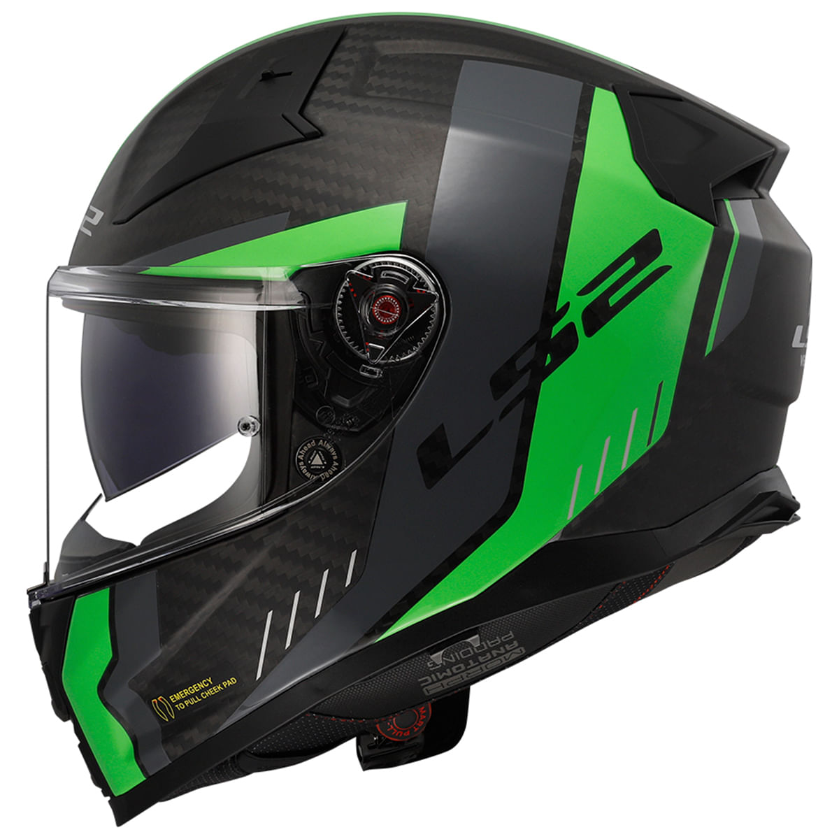 Capacete Original LS2 FF811 Vector 2 Carbon Grid