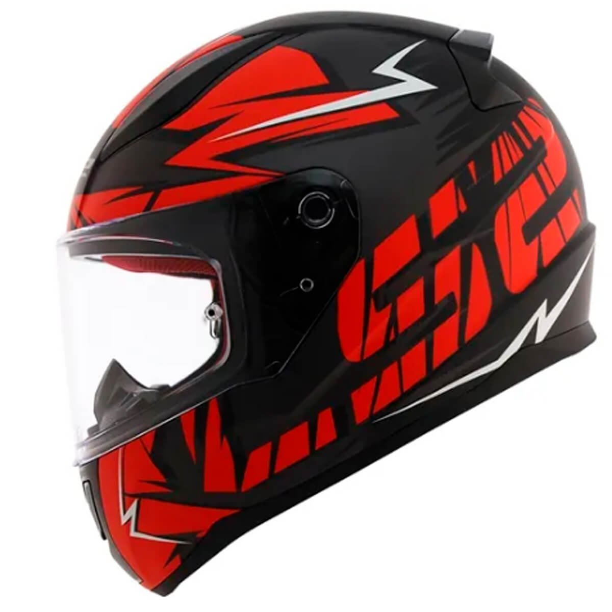 Capacete Original LS2 FF353 Rapid Cromo Fosco Vermelho