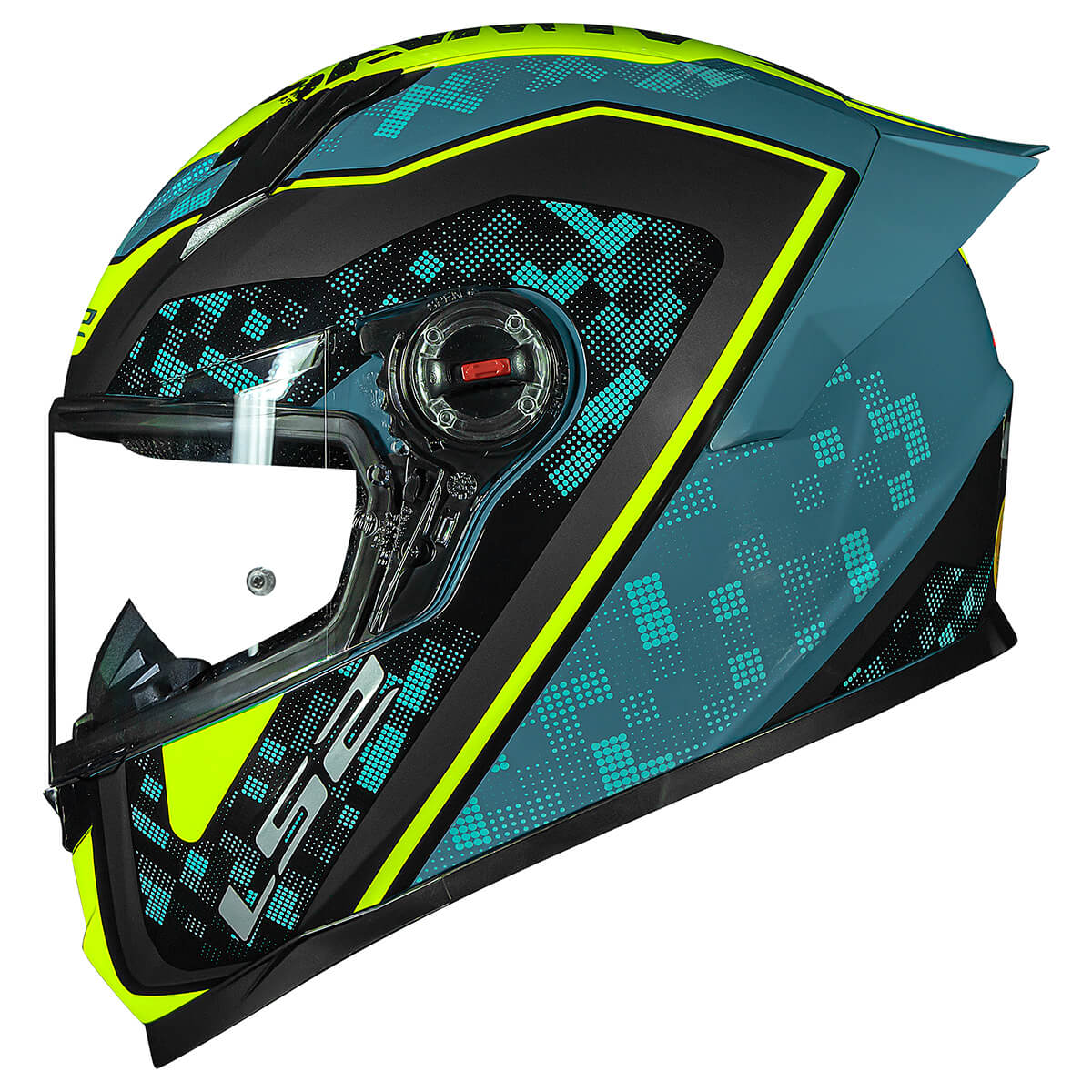 Capacete Original LS2 FF358 S Striker Azul Amarelo