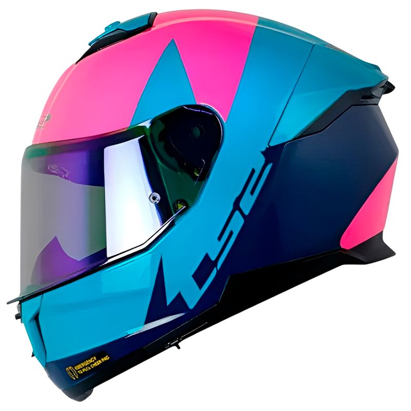 Capacete Original LS2 FF808 Stream 2 Thunderbiz Azul Marinho