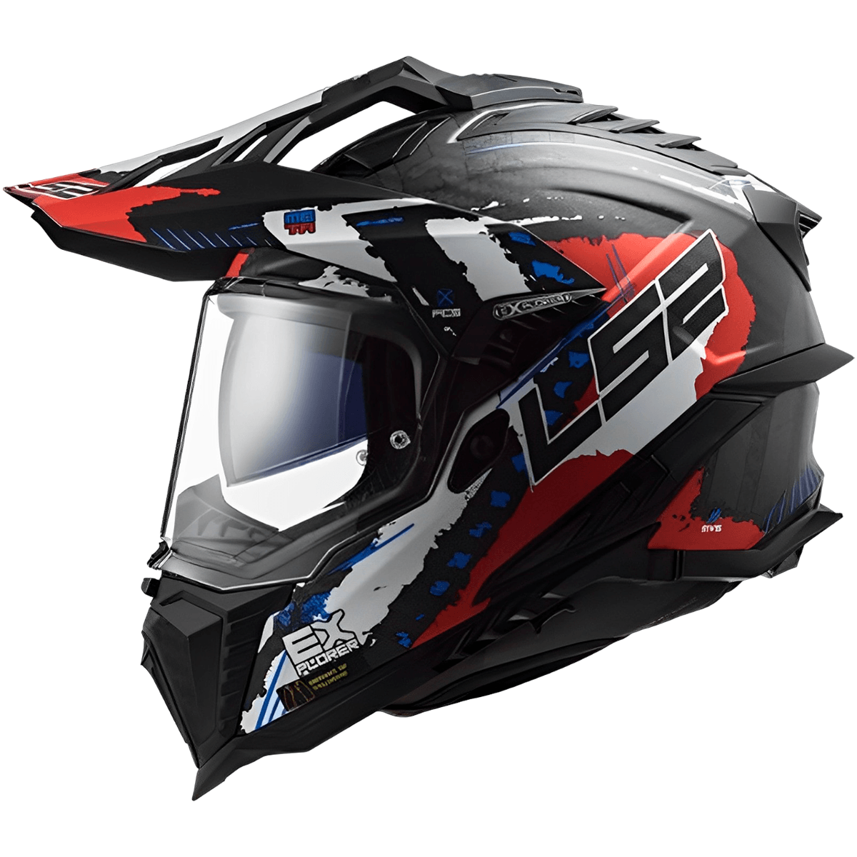 Capacete Original LS2 MX701 Explorer C Extend Vermelho Fosco