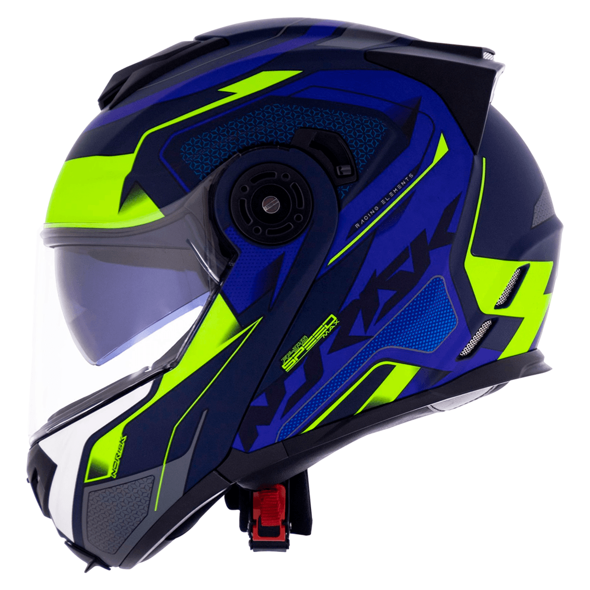 Capacete Original Norisk FF345 Speedmax Fosco Azul Amarelo