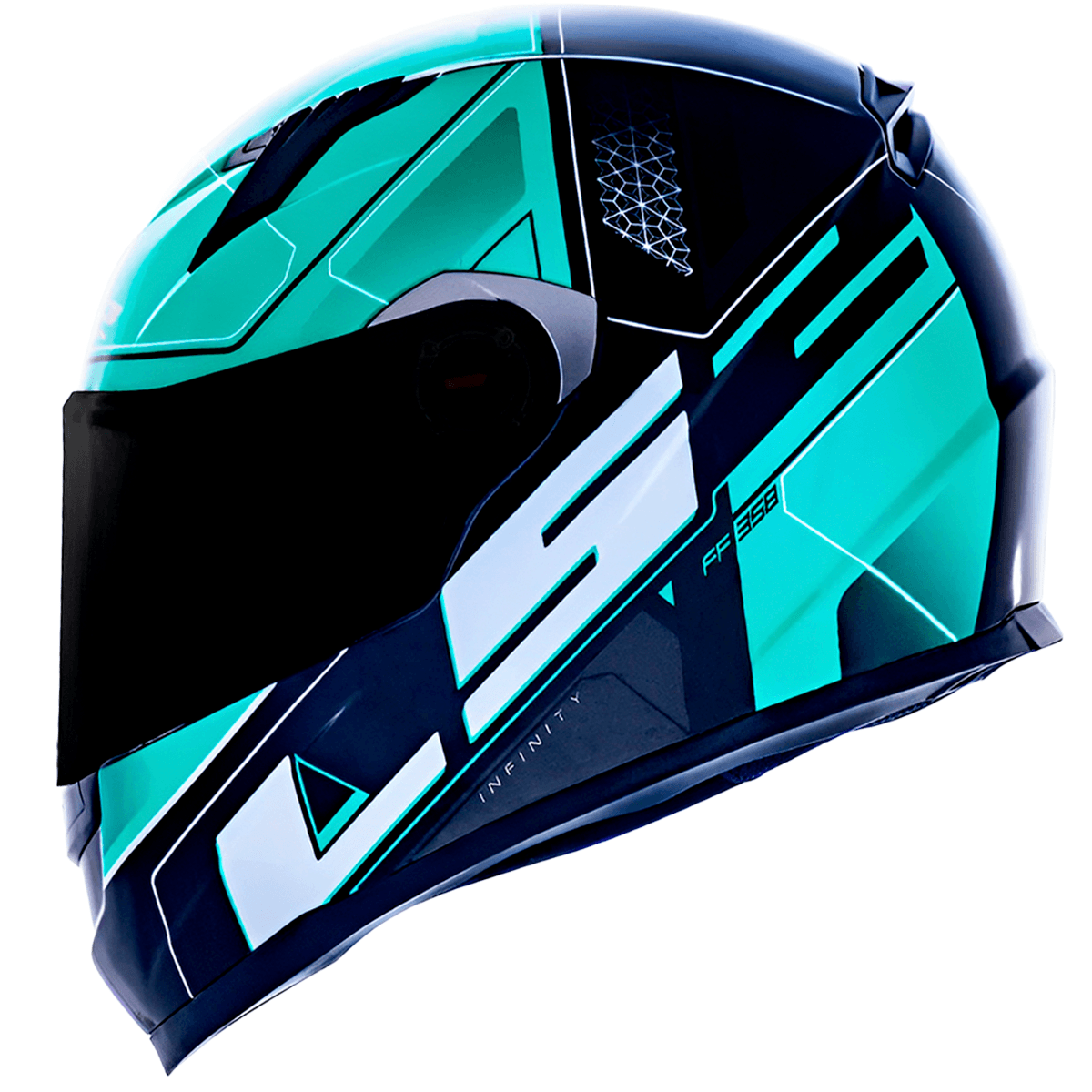 Capacete Original LS2 FF358 Ultra Preto Verde
