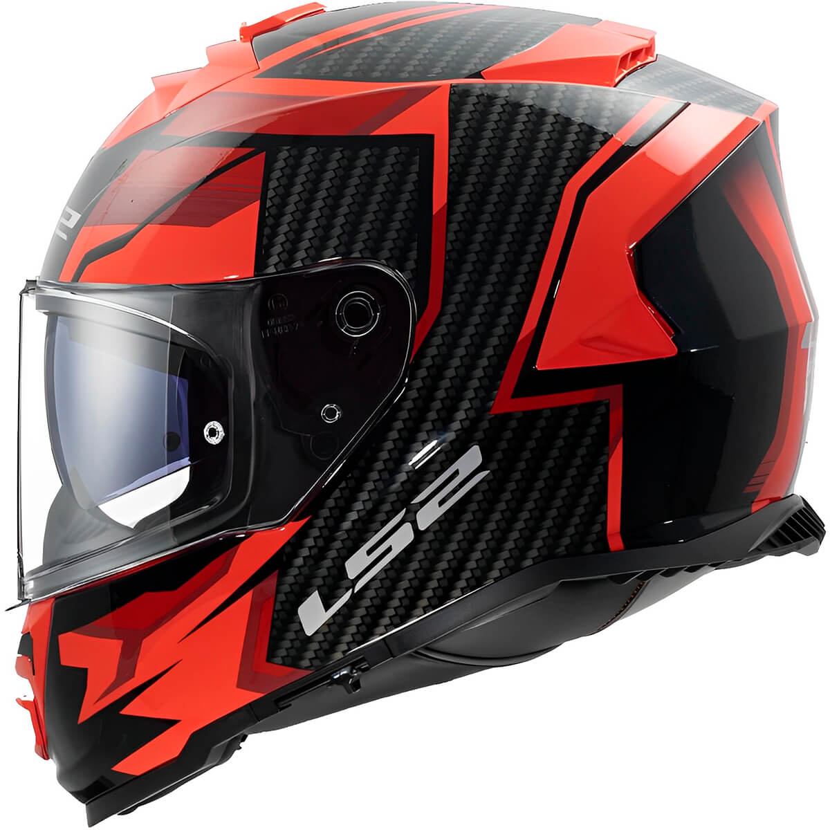Capacete Original LS2 FF800 Storm Tracker Preto Vermelho