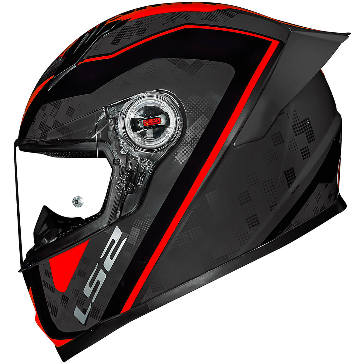 Capacete Original LS2 FF358 S Striker Titanium Vermelho