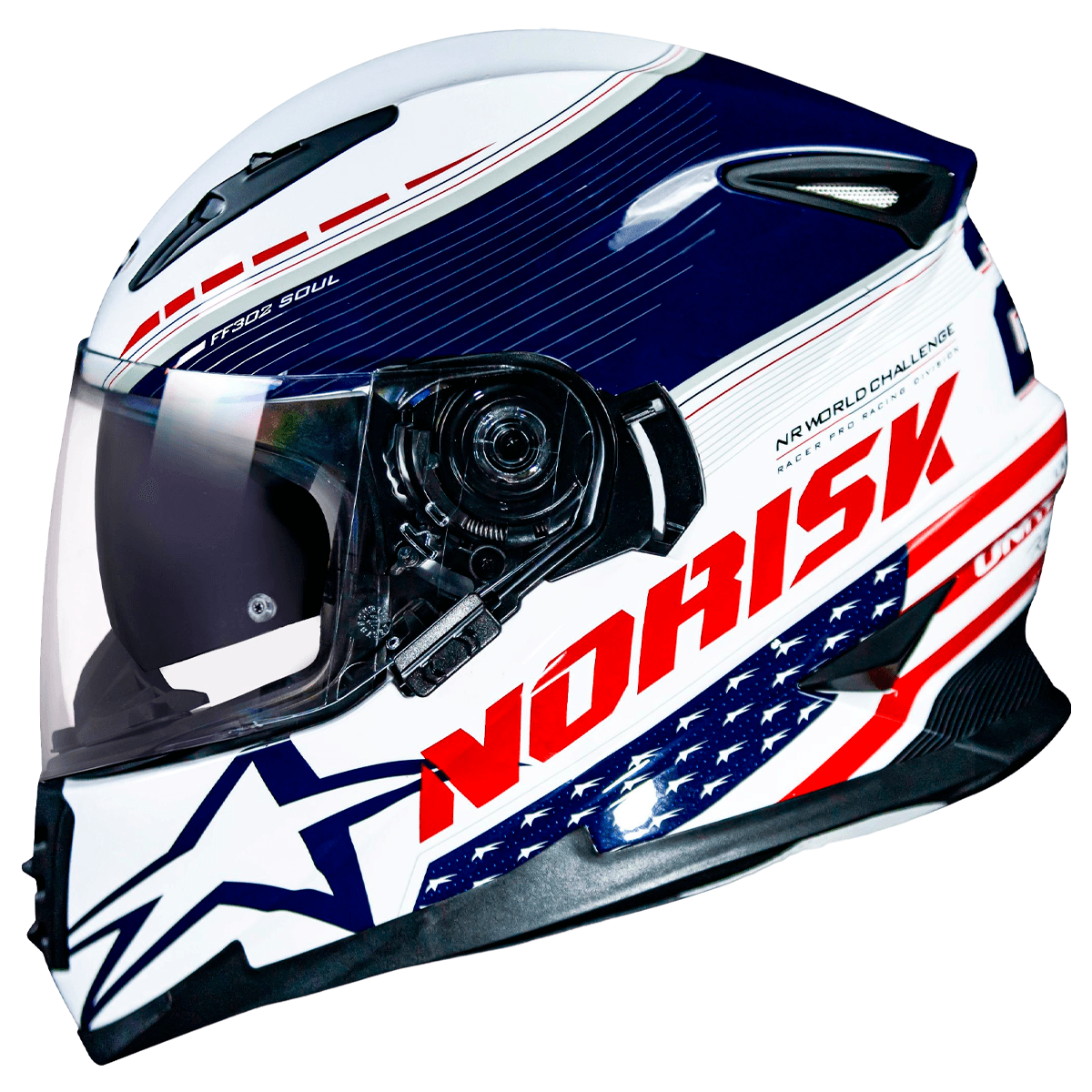 Capacete Original Norisk FF302 Soul Grand Prix USA