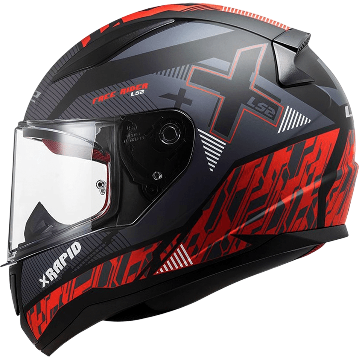 Capacete Original LS2 FF353 Rapid Xtreet Preto Vermelho
