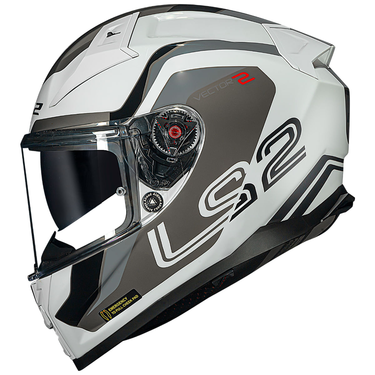 Capacete Original LS2 FF811 Vector 2 Metric Branco Titanium