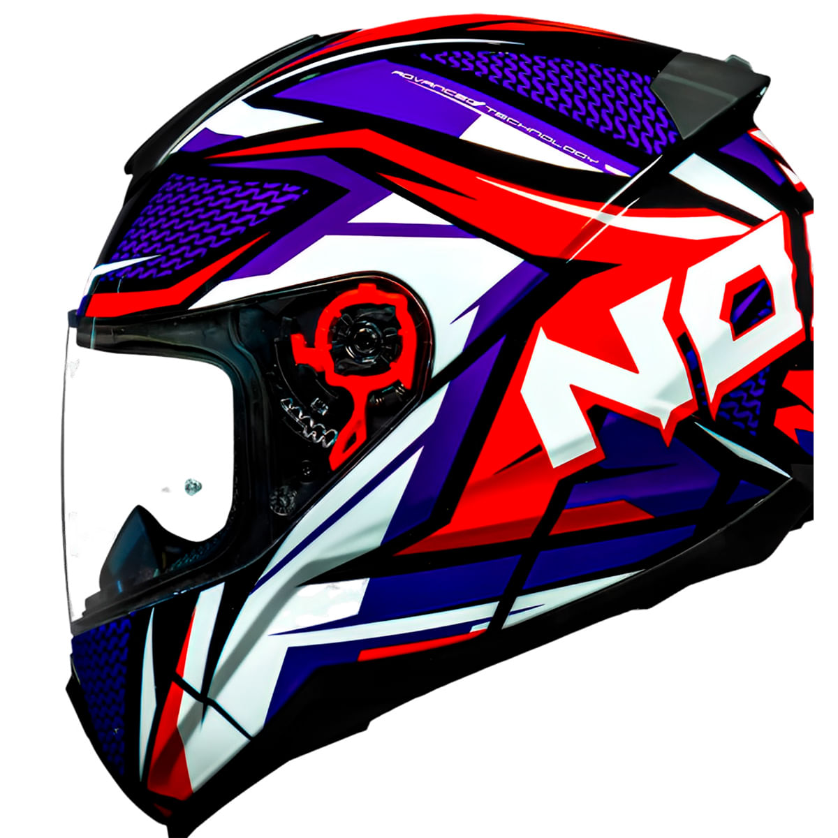 Capacete Original Norisk Razor Sharp Azul Vermelho
