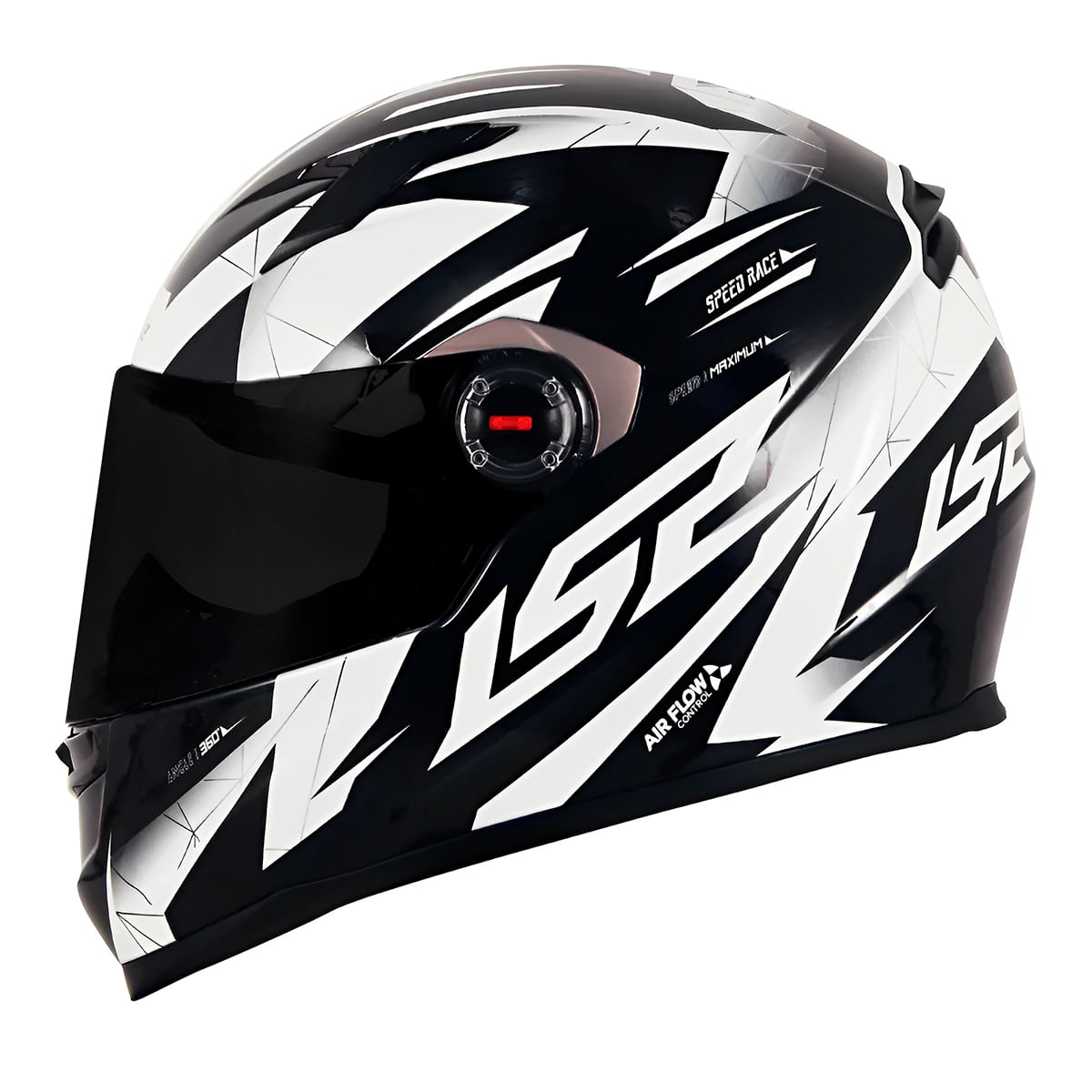 Capacete Original LS2 FF358 Draze Preto Branco