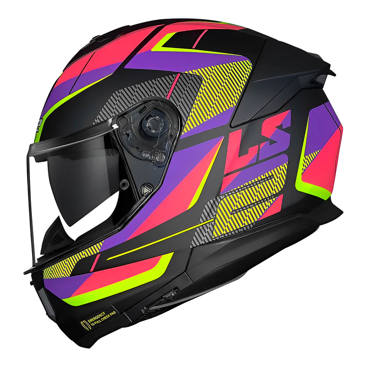 Capacete Original LS2 FF808 Stream 2 Road Preto Rosa Fosco