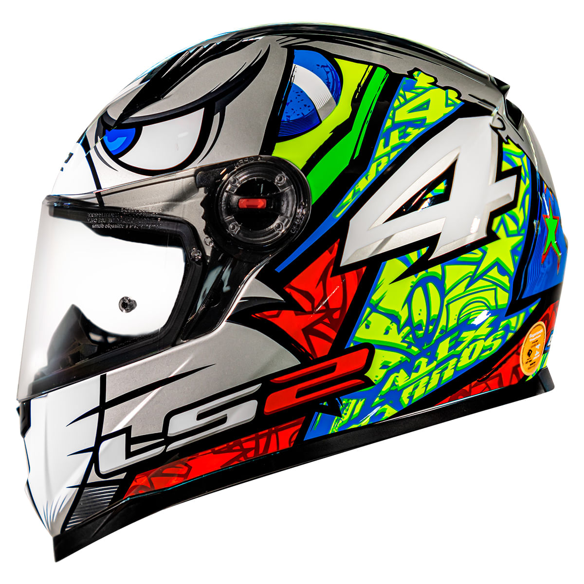 Capacete Original LS2 FF358 Alex Barros Prata