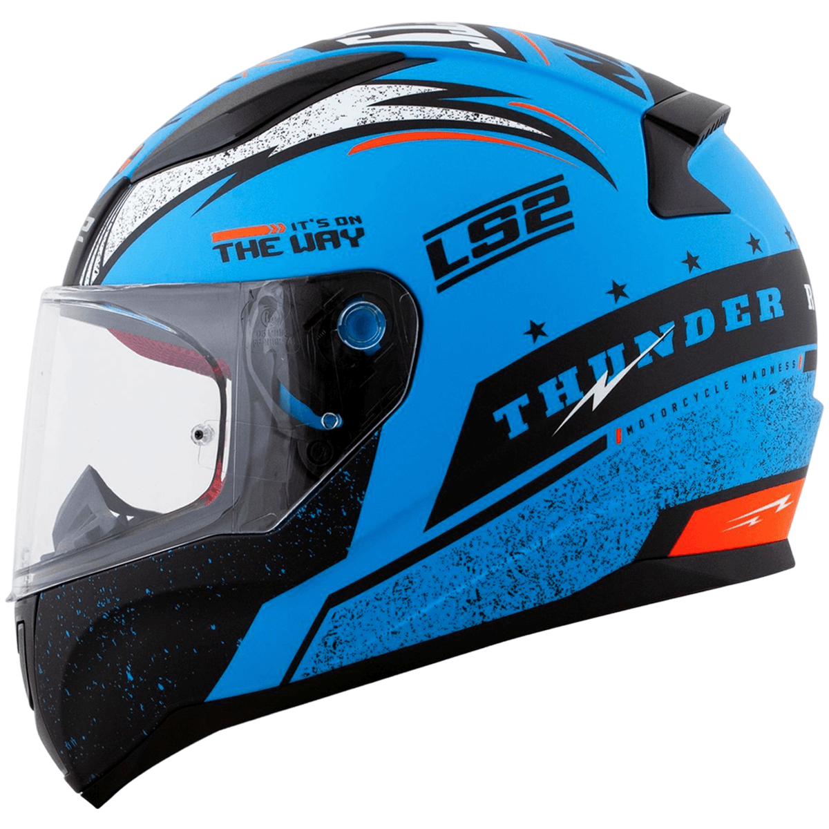 Capacete Original LS2 FF353 Rapid Thunder Azul Fosco