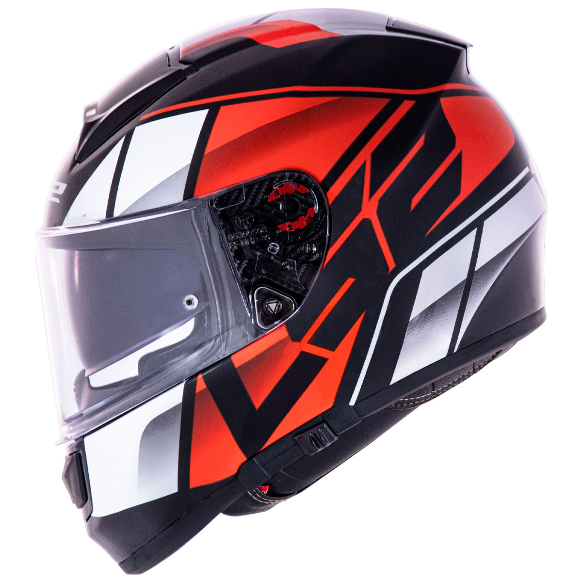 Capacete Original LS2 FF397 Vector FT2 Kripton Preto Vermelho
