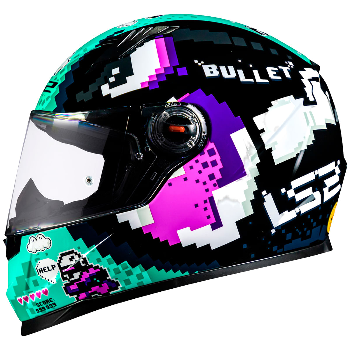 Capacete Original LS2 FF358 Classic Bullet Preto Azul