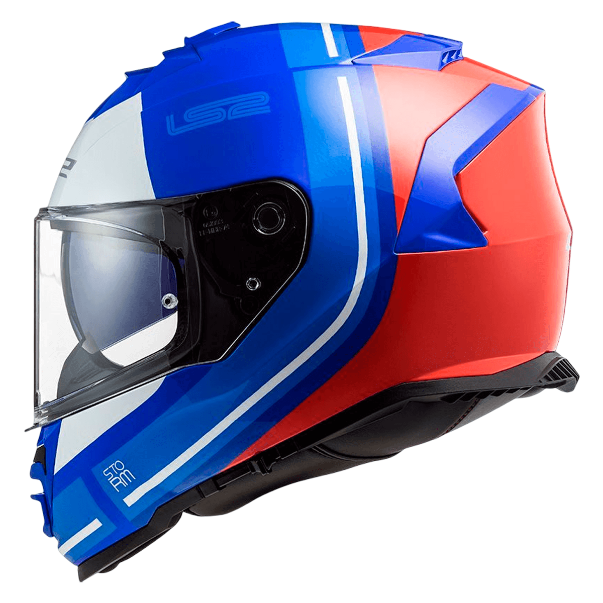 Capacete Original LS2 FF800 Storm Slant Azul Vemelho