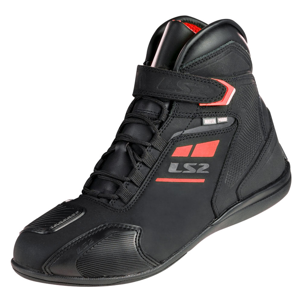 Bota LS2 Garra Preto/Vermelho