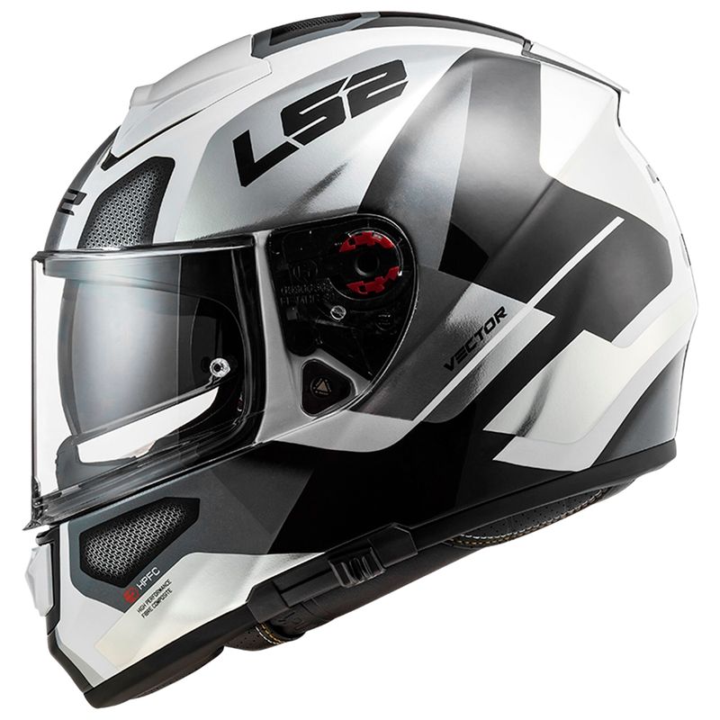 Capacete Original LS2 FF397 Vector Automat Branco Titanium
