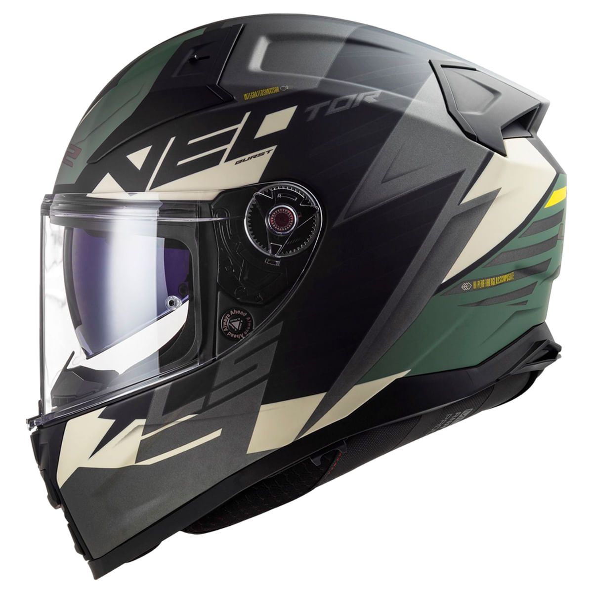 Capacete Original LS2 FF811 Vector 2 Absolute Fosco Preto Titanium